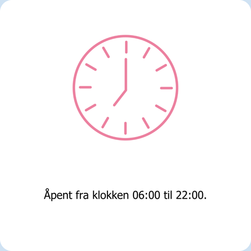 Clean Kokos selvbetjente vaskerier har åpent fra klokken 06:00 til 22:00. 