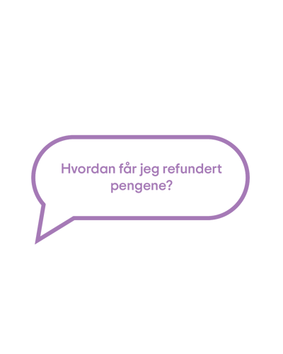 Hvordan får jeg refundert pengene? Hvordan får jeg refundert pengene?
